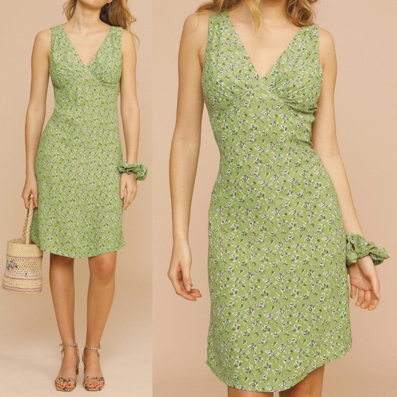 Rouje Dresses & Skirts - Rouje Paris Silvia Dress Rosita Vert Green Floral Size 36 Coquette